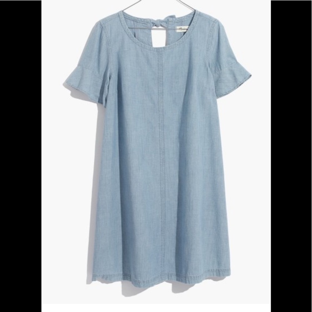 Madewell chambray tie back dress